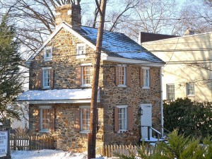The Thomas Minshall House remains the oldest house in Media. The existing fieldstone structure was built before 1789 as an addition to the original 1682 log house, which was later torn down. The house passed through many owners until its last owner deeded it to Media Borough in 1975. (Wikimedia Commons)